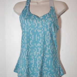 Nike Dri-Fit Workout Top/Tank/Shirt Blue White Size Small Women Athletic